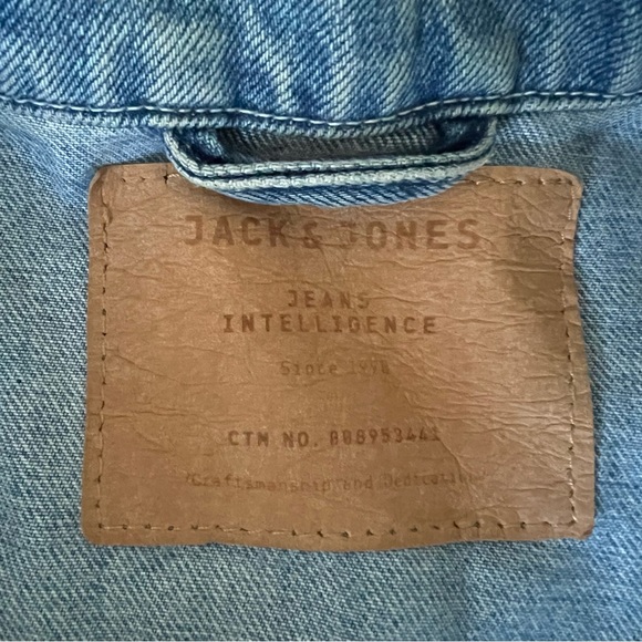 JACK AND JONES Denim Blue Button Down Jean Jacket - Picture 4 of 13